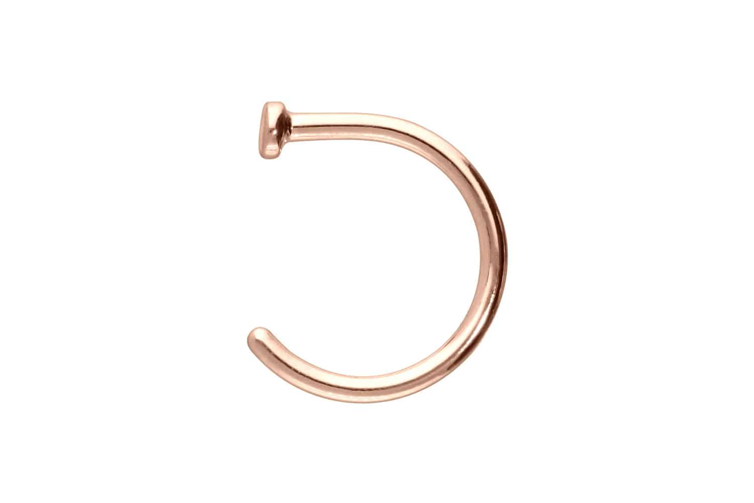 14/18 Karat Gold Nasenring Nasenpiercing offen PLATTE
